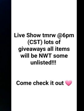 Live Show Announcement